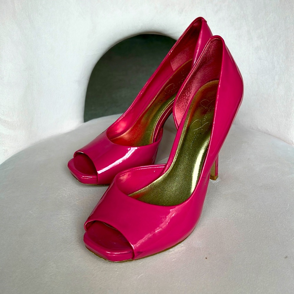 Jessica Simpson Pink Peep Toe Heels